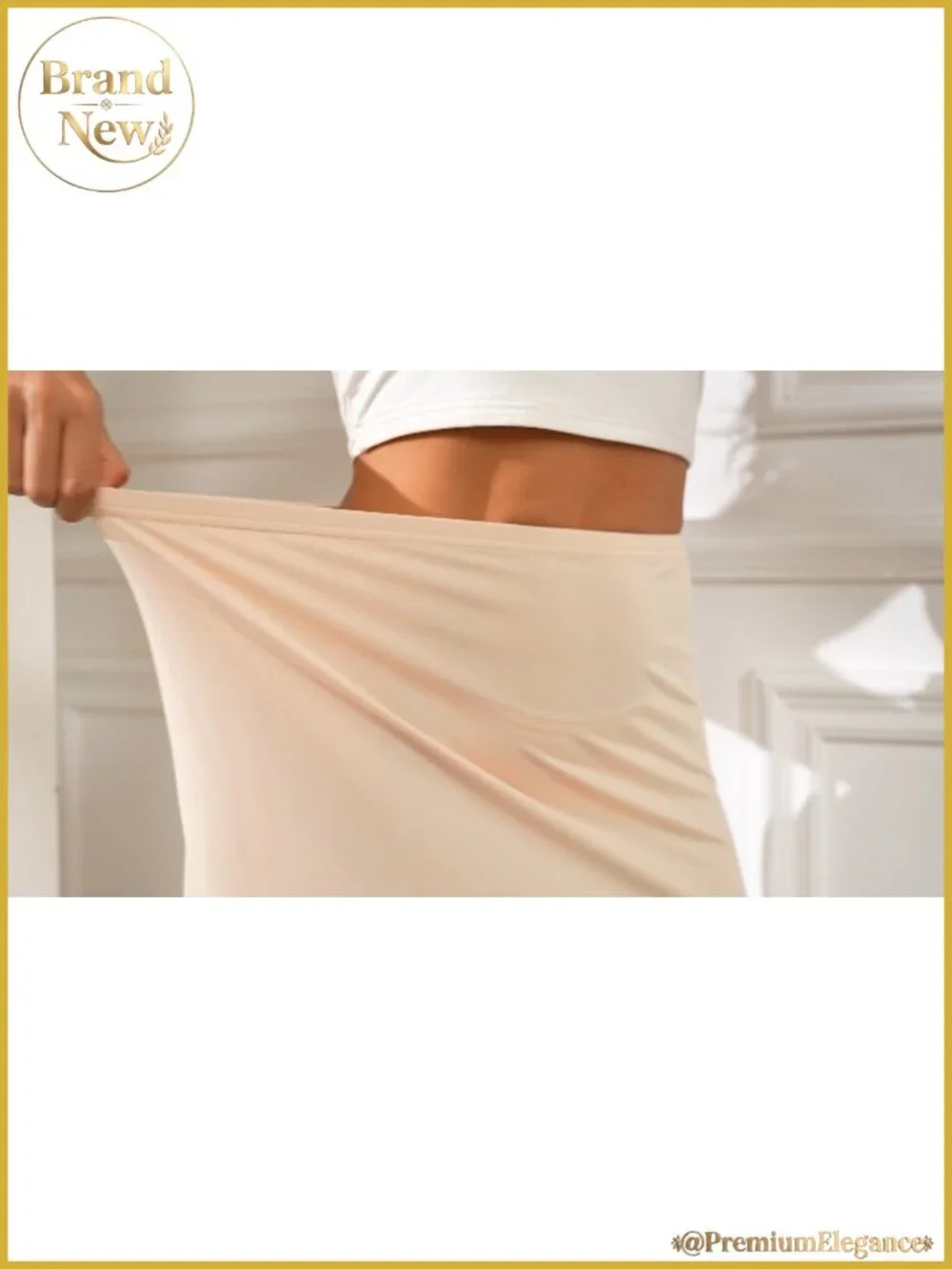 Half Slip Women Underskirt Dress Extender Lace Trim Knee Length Midi Skirt Slip